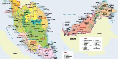 Малезија мапата за туристи