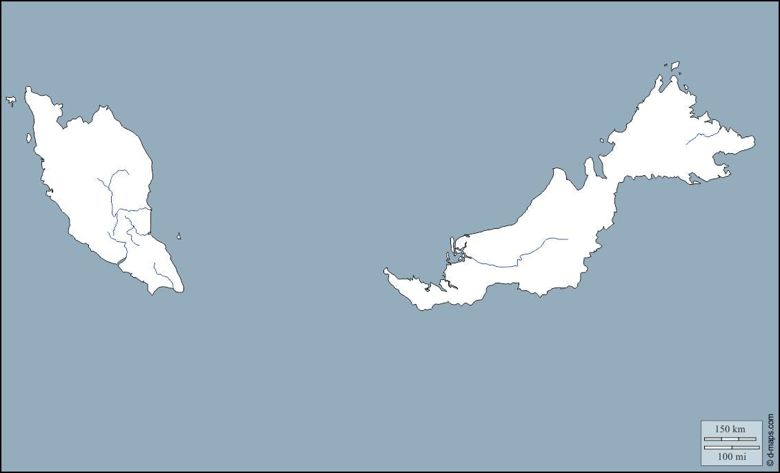малезија мапата вектор пи