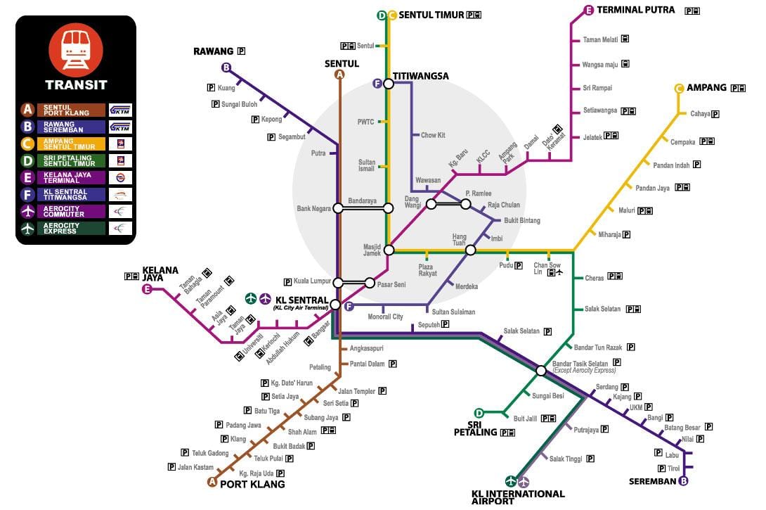 карта на малезија транспорт