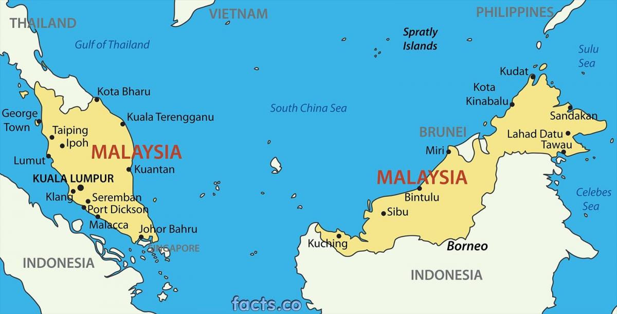 мапа на малезија