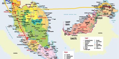 Карта на малезија автобус