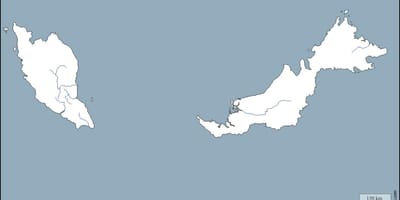 Празно карта на малезија