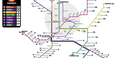Карта на малезија транспорт