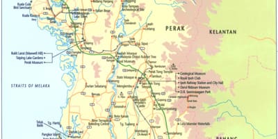 Карта на перак државата малезија