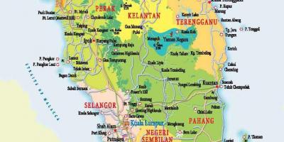 Карта на запад малезија